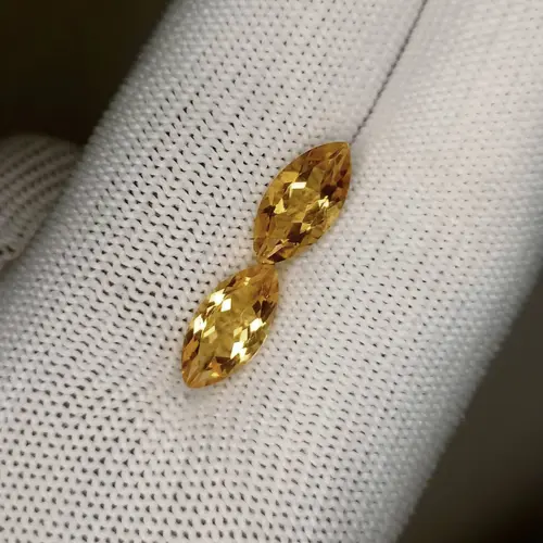 100% Natural Citrine, Merchant Stone of Wealth, Pear Shape pair, Loose gemstone, 5 Carat 14x7x5 MM, Unheated And Untreated for earing