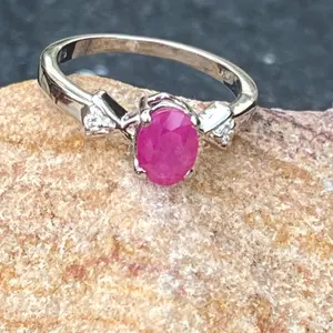 Ruby Ring, Promise Ring for her, Dainty Ruby Ring, July Birthstone,Ruby Gemstone, Christmas Gift For Her