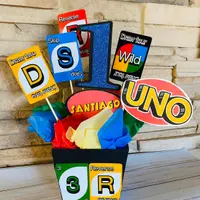 UNO Birthday Party Centerpieces, Set of 2, first birthday, UNO centerpiece fiesta decor, 1st birthday, birthday party decorations UNO Birthday Party Centerpieces, Set of 2, first birthday, UNO centerpiece fiesta decor, 1st birthday, birthday party decorations