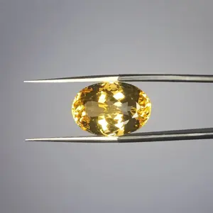 100% Natural Citrine, Merchant Stone of Wealth, Oval Shape,  Loose gemstone, 10.35 Carat 17x11x9 MM, Unheated And Untreated For Citrine Ring