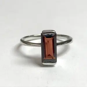 NATURAL RED GARNET silver ring ,January birthstone rings, red garnet ring,best gift for loved ones,Mothers day Gift.