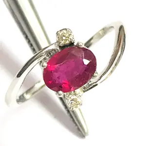 RUBY Engagement Ring, Natural Ruby Ring,14k solid White Gold Ruby Ring,Blood Red Gemstone Ring ,July birthstone ring