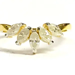 MARQUISE DIAMOND RING /18K Yellow Gold , Prong Set Diamond /Unique Wedding Gift / Brilliant Cut Natural Diamond /valentine Love Gift