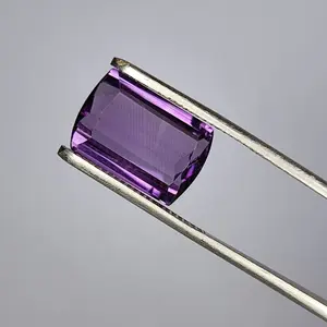 6.60 Carat 15x10x6 Purple Amethyst 100% Natural Rectangle Shape Loose Gemstone, February Birthstone, Amethyst Ring, Valentine gift