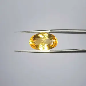 100% Natural Citrine, Merchant Stone of Wealth, Oval Shape,  Loose gemstone, 08.50 Carat 16x10x9 MM, Unheated And Untreated For Citrine Ring
