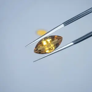 100% Natural Citrine, Merchant Stone of Wealth, marquise Shape pair, Loose gemstone, 5.5 Carat 14x7x5 MM, Unheated And Untreated for earing