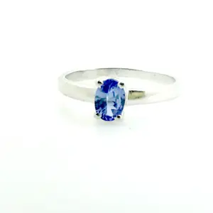 Natural Tanzanite Unique Engagement Rings, Blue tanzanite ring, solitare engagement ring,Oval Cut tanzanite , Valentine Gift