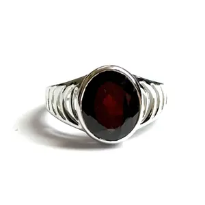 NATURAL GARNET MEN Ring,January birthstone rings, Red garnet ring, Oval shape ,Solitaire,Unisex Promise Ring,Personalized sample in Picture.