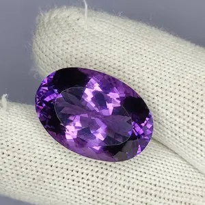 29.00 Carat 23x16x14 Purple Amethyst 100% Natural Oval Shape Loose Gemstone, February Birthstone, Amethyst Ring, Valentine gift