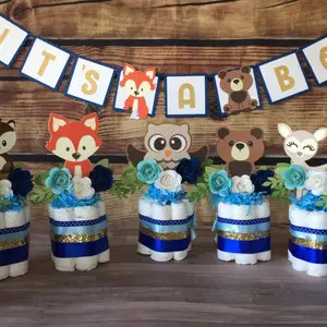 Woodland Baby Shower, Woodland cake, Floral baby decor, baby shower Centerpieces, Floral Baby Shower Supplies