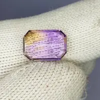 4.80 Carat 100% Natural Untreated 12x8x7 MM Ametrine Rectangle Shape Loose Gemstone Double Ametrine Bi Color Ametrine Ring Pendant Brooch 4.80 Carat 100% Natural Untreated 12x8x7 MM Ametrine Rectangle Shape Loose Gemstone Double Ametrine Bi Color Ametrine Ring Pendant Brooch