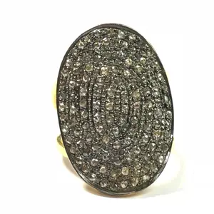 100% Natural ROSE CUT DIAMONDS, Antique silver ring, Diamonds vintage rings, Victorian jewelry , Vintage looks ,Oxidized Jewelry