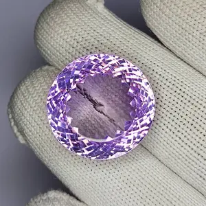 46.00 Carat 100% Natural Unheated Untreated Top Pink Amethyst Rectangle Round Emerald Cut Loose Gemstone 22x22x16 MM, Pink Amethyst Pendant