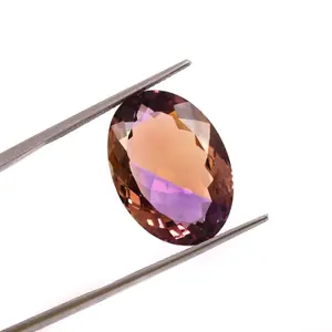 19.20 Carat 100% Natural Untreated 20x15x10 MM Ametrine Oval Shape Loose Gemstone Double Ametrine, Bi Color Ametrine, Ametrine Pandent