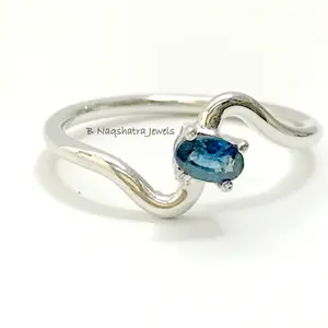 BLUE SAPPHIRE OVAL Ring ,Light Weight Ring ,September Birthstone,Promise Ring,Love Band,Gift for her.