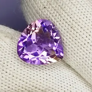 5.15 Carat 100% Natural Untreated 12x12x7 MM Ametrine Heart Shape Loose Gemstone Double Ametrine, Bi Color Ametrine, Ametrine Ring