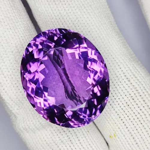 44.00 Carat 100% Natural Unheated Untreated Top Color Purple Amethyst Oval Shape Cut Loose Gemstone 26x22x14 MM For Making of Jewelry,