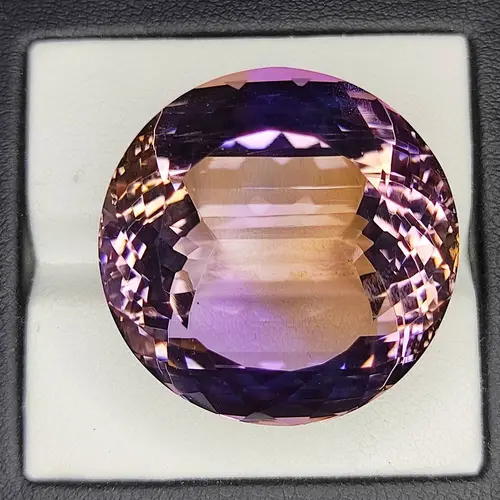 59.40 Carat 100% Natural Untreated 25x25x15 MM Ametrine Round Shape Loose Gemstone Double Ametrine, Bi Color Ametrine, Ametrine Pandent