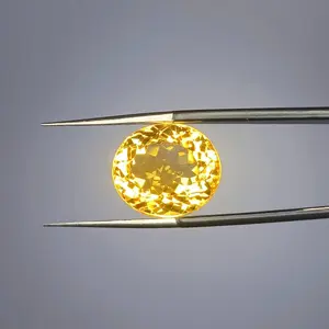 100% Natural Citrine, Merchant Stone of Wealth, Oval Shape,  Loose gemstone, 13.45 Carat 15x13x10 MM Unheated And Untreated For Citrine Ring