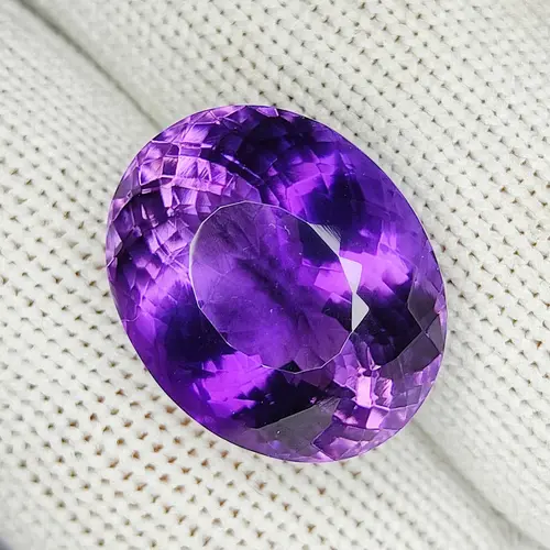 22.70 Carat 100% Natural Unheated Untreated Top Color Purple Amethyst Oval Shape Cut Loose Gemstone 19x16x13 MM For Making of Jewelry,