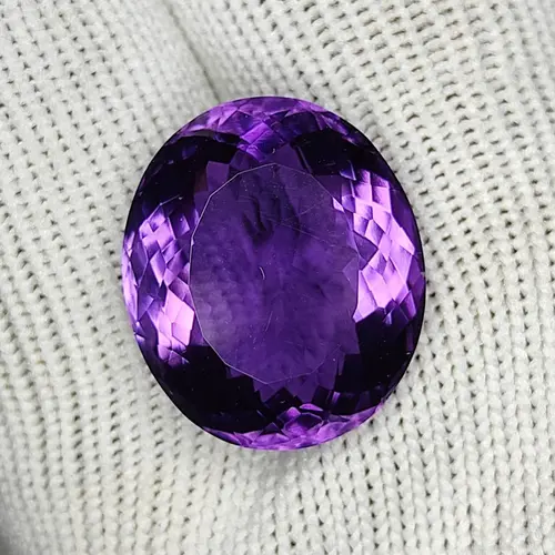 21.60 Carat 100% Natural Unheated Untreated Top Color Purple Amethyst Oval Shape Cut Loose Gemstone 20x17x10 MM For Making of Jewelry,