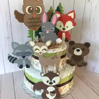 Woodland Diaper Cake, Forest Animals Baby shower Diaper Cake, Woodland baby Shower Centerpiece, Fox Baby Shower Decorations, Woodland baby Woodland Diaper Cake, Forest Animals Baby shower Diaper Cake, Woodland baby Shower Centerpiece, Fox Baby Shower Decorations, Woodland baby