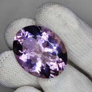 Certified 37.15 carat 100% Natural Bolivian Ametrine Untreated Oval Shape Cut Loose Gemstone 26x12x14 MM for making of jewelry / ring.
