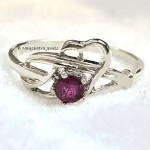 DAINTY WOMEN RUBY Ring, July Birthstone, Promise ring for her , 925 Sterling silver , Red gemstone , Ruby anniversary .....