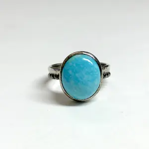 NATURAL ARIZONA TURQUOISE ,Men ring , 925 sterling silver, Cabochon Gemstone , Blue Turquoise Men Ring In Rustic Look , fathers day gift