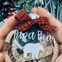Personalized Christmas Ornament, Christmas Gift, Christmas Tree Decoration, gift for teacher, affordable gifts, papa bear, mama bear Personalized Christmas Ornament, Christmas Gift, Christmas Tree Decoration, gift for teacher, affordable gifts, papa bear, mama bear
