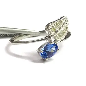 TANZANITE Ring, Blue Tanzanite ring, Promise ring,Oval Cut Tanzanite,Blue gemstone-Statement Rings.