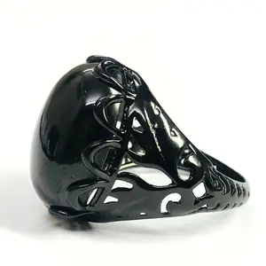 Men Ring- BLACK STAR DIOPSIDE , 925 sterling silver ,Black Star ,Cabochon ,Perfect Star, Star diopside ,Men N Women Ring.