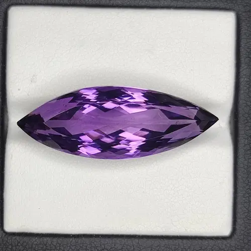 18.80 Carat 100% Natural Unheated Untreated Top Color Purple Amethyst Marquise Shape Cut Loose Gemstone 29x11x10 MM For Making of Jewelry,