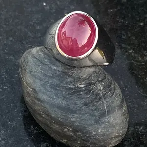 Mens Handmade Ruby Ring, Ruby Mens Ring ,Handmade Silver Men Ring, Gift for Him, Birthday Gift, 925 Sterling Silver Ring,
