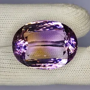 67.30 Carat 100% Natural Untreated 29x22x15 MM Ametrine Oval Shape Loose Gemstone Double Ametrine, Bi Color Ametrine, Ametrine Pandent