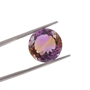 14.00 Carat 100% Natural Untreated 16x16x9 MM Ametrine Round Shape Loose Gemstone Double Ametrine, Bi Color Ametrine, Ametrine Pandent