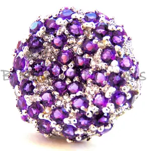 AAA AMETHYST RING,Bridal wear-Wedding Gift,Cocktail Ring,February Birthstone,Valentine Love, Anniversary Gift.