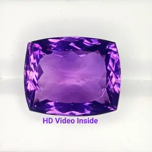 24 Carat 20x16x11 Purple Amethyst 100% Natural Unheated Untreated Cushion Shape Amethyst Loose Gemstone for Amethyst Ring.