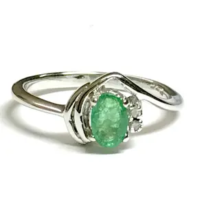 EMERALD DIAMOND RING, Taurus birthstone , Emerald cut ring, antique emerald ring , Engagement ring , lovely Evening Jewellery....