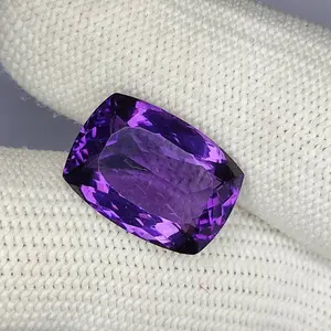 11.45 Carat 17x13x9  Purple Amethyst 100% Natural Rectangle Shape Loose Gemstone, February Birthstone, Amethyst Ring, Valentine gift