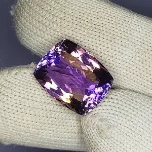 13.20 Carat 100% Natural Untreated 16x12x8 MM Ametrine Rectangle Shape Loose Gemstone Double Ametrine, Bi Color Ametrine, Ametrine pandat