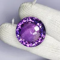48.70 Carat 100% Natural Unheated Untreated Top Color Purple Amethyst Round Shape Cut Loose Gemstone 23x23x16 MM For Making of Jewelry, 48.70 Carat 100% Natural Unheated Untreated Top Color Purple Amethyst Round Shape Cut Loose Gemstone 23x23x16 MM For Making of Jewelry,
