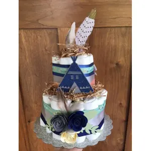 Tribal Baby shower Diaper Cake, Be brave baby shower decorations, Teepee Baby Shower, Boho Diaper Cake, Woodland Diaper Cake Baby Shower
