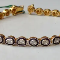 Natural ROSE CUT DIAMOND bracelets, 7.50" length silver diamonds bracelet, Diamond jewelry Natural ROSE CUT DIAMOND bracelets, 7.50" length silver diamonds bracelet, Diamond jewelry