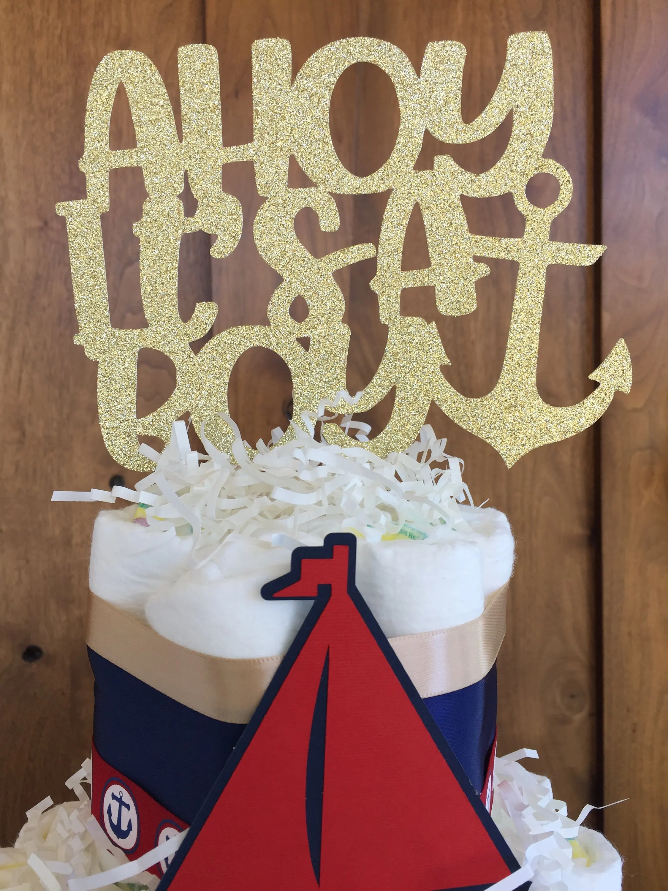 Ahoy it's a boy baby shower Centerpiece, Nautical decorations,Sail boats  shower,Nautical diaper cake,sailor, image size:2250x3000