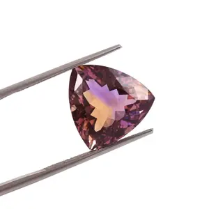 12.60 Carat 100% Natural Untreated 15x15x10 MM Ametrine Trillion Shape Loose Gemstone Double Ametrine, Bi Color Ametrine, Ametrine Pandent