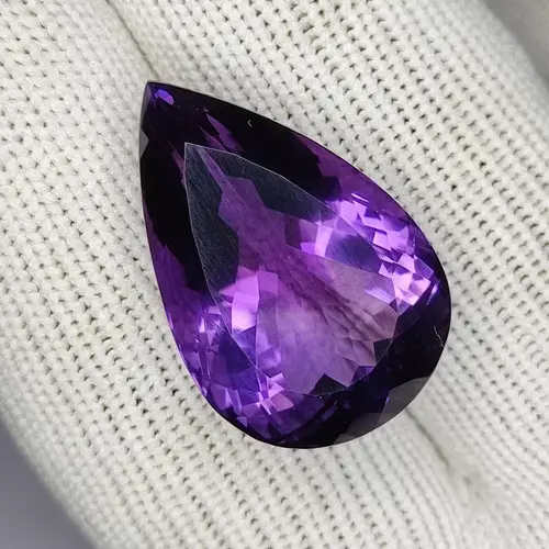 32.80 Carat 100% Natural Unheated Untreated Top Color Purple Amethyst Pear Shape Cut Loose Gemstone 26x17x13 MM For Making of Jewelry,