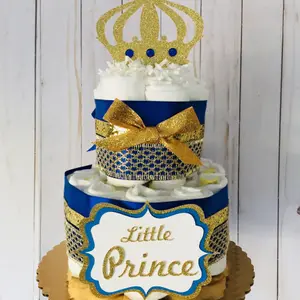 Prince Baby Shower Decoration, little prince diaper cake, little prince decor, prince baby shower supplies