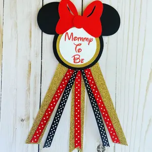 Baby Minnie Mickey Baby Shower Mommy to be pin, Minnie baby shower decorations, Mickey Baby shower, Minnie party supplies