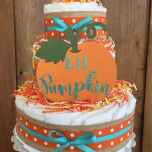 Pumpkin Baby Shower Diaper Cake Kit